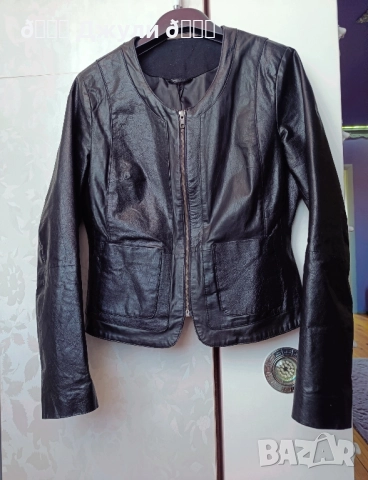 Стилно кожено яке от агнешка кожа, снимка 3 - Якета - 51589530