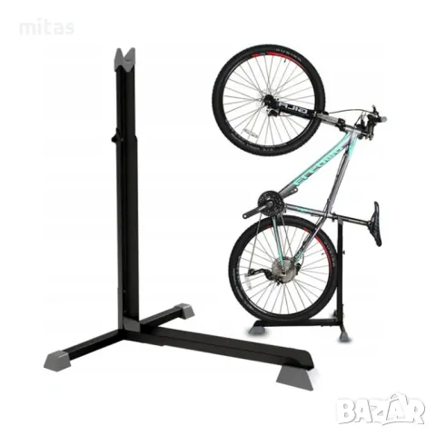 Велосипедна стойка MARTAR, Изложбена, Вертикална, Регулируема, Черна