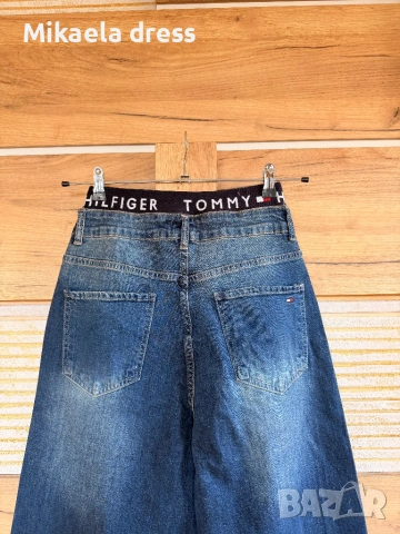Страхотни дънки висока талия с ластик Tommy Hilfiger.СМ Л размер, снимка 9 - Дънки - 53853943