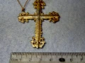 СТАР в БАРОКОВ СТИЛ ПОЗЛАТЕН ГОЛЯМ НАГРЪДЕН КРЪСТ МАЙСТОРСКА РЕТРО АРТ ИЗРАБОТКА 38144, снимка 11