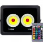 Интелигентен LED прожектор с дистанционно, 100W, различен цвят светлини (multicolor), снимка 6