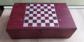 кутия дървена за вино и шах фигури дървени за ценители , снимка 4