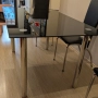 Трапезна стъклена маса с черно закалено стъкло , снимка 2