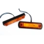 1бр. ЛЕД LED габарит с 4 диода ОРАНЖЕВИ 12-24V , Полша, снимка 2