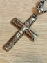 Сребърен синджир със кръст, снимка 7
