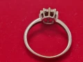 Златен пръстен с диаманти  1.78гр.18К(бяло злато)+сертификат, снимка 5