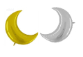 сребърна златна Луна фолио фолиев балон хелий или въздух, снимка 1 - Други - 45012978