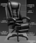 Масажен въртящ се офис стол с подложка за краката OFFICE  MASSAGE  CHAIR 008, снимка 7