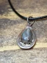 Сребърен медальон с лабрадорит ръчна изработка , снимка 2