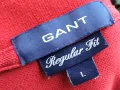 Gant Regular Fit Long Sleeve Red Polo Shirt - мъжка червена поло блуза с дълъг ръкав размер L , снимка 11