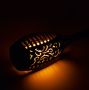 Слънчев фенер соларна лампа LED факел с пламък ефект пластмаса черен 49 см, снимка 3