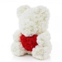 Мече от рози, 25см с подаръчна кутия в 3 цвята, снимка 8