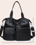 Голяма дамска чанта за ръка или рамо от високо качество екокожа, снимка 7