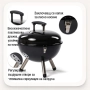 НОВА преносима скара с капак - ROSMARINO BBQ Kettle, подходящ подарък, снимка 5