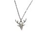 Сребърно колие “white deer”, снимка 1 - Колиета, медальони, синджири - 45633324