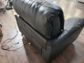 Тъмно сив графитен кожен фотьойл с електрически механизъм, снимка 7