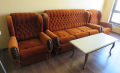 Комплект диван и два фотьойла + холна масичка, снимка 1 - Дивани и мека мебел - 45002344