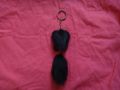 Ключодържател/Аксесоар/Висулка за чанта от естествен косъм лисица в черно, снимка 7