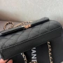 Chanel Дамска Черна Кожена Чанта С Къса И Дълга Дръжка С Торбичка На Марката Прада Шанел Код 66Btq8, снимка 2