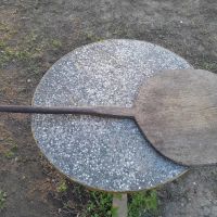 Автентична дървена дъска,лопата за месене на хляб, кръг с дръжка, снимка 2 - Други ценни предмети - 45380066