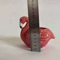 Свещник фламинго птица порцелан, снимка 4 - Антикварни и старинни предмети - 45858886