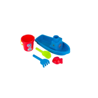 Комплект за игра в пясък, лодка и 4 аксесоара, синя, снимка 1 - Надуваеми играчки - 44967521