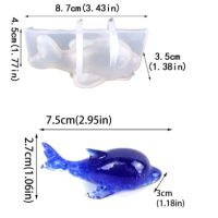 3d делфин риба силиконов молд форма фондан шоколад смола гипс декор свещ сапун, снимка 2 - Форми - 45782791