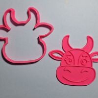 крава бик пластмасов резец форма фондан тесто бисквитки, снимка 1 - Форми - 45527833