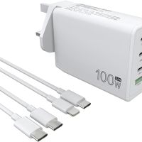 100W USB C Зарядно за Пътуване: Зарежда различни лаптопи и устройства, снимка 1 - Безжични зарядни - 45210831