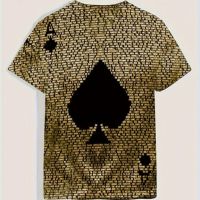 Мъжка тениска с къс ръкав,геометричен 3D принт с дизайн на Асо Пика, снимка 7 - Тениски - 45732580