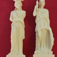 Две древно гръцки статуетки от алабастър, ръчно изработени, Гърция. , снимка 1 - Статуетки - 45752981