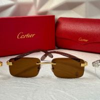 Cartier висок клас мъжки слънчеви очила с дървени дръжки, снимка 15 - Слънчеви и диоптрични очила - 45870838