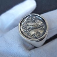 Сребърни мъжки масивни пръстени в изящен античен стил, снимка 8 - Антикварни и старинни предмети - 45734007