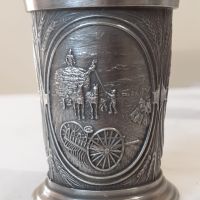 Немски чаши за ракия от калай Antik *  Vintage, снимка 4 - Антикварни и старинни предмети - 45344956