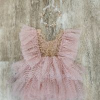 Лот от рокли за бебе момиче подходяща фотосесия с лента за коса. , снимка 2 - Бебешки рокли - 45681374