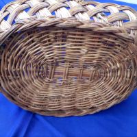 Плетена кошница, елипса, от едно време, снимка 4 - Антикварни и старинни предмети - 45463660