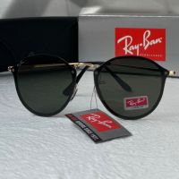 Ray-Ban RB3574 Blaze Round дамски мъжки слънчеви очила унисекс сини огледални, снимка 6 - Слънчеви и диоптрични очила - 45430582