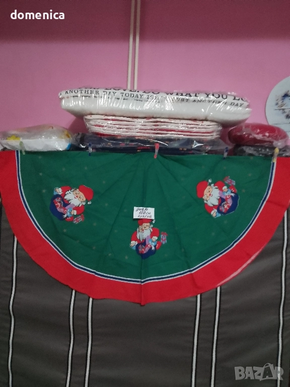  Коледни кръгли покривки за маса, снимка 1