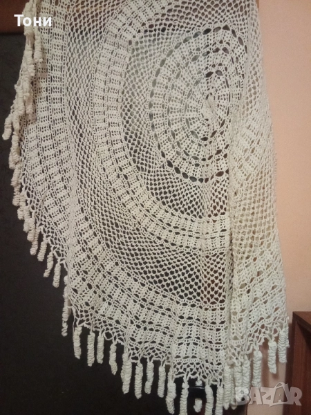Плетена кръгла покривка , снимка 1