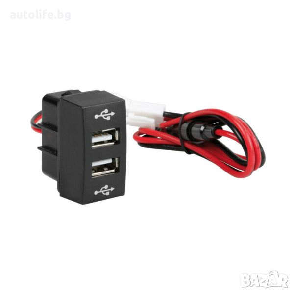 Двойно USB зарядно букса 12V 24V LAMPA за камиони MERCEDES ACTROS MP4, снимка 1