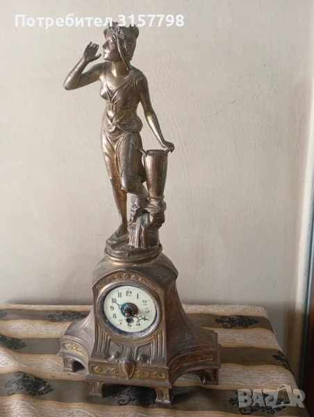 Каминен часовник арт нуво, снимка 1