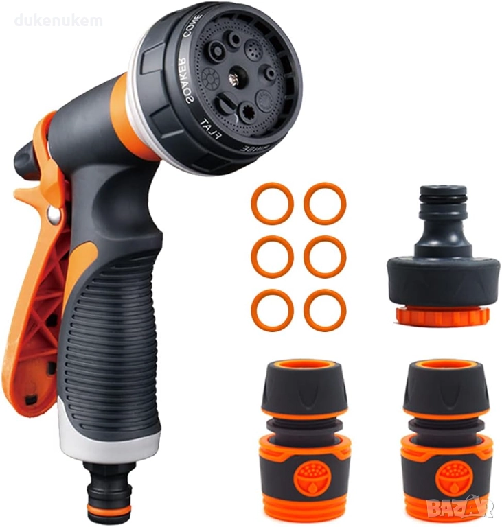 Градински пистолет, 8 режима, висок натиск, ергономичен дизайн, снимка 1