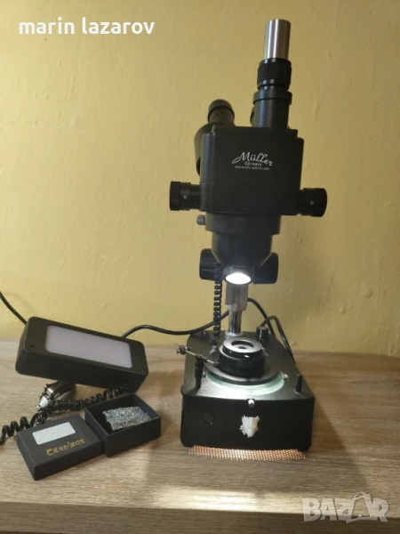 Бижутерски тринокулярен микроскоп, снимка 1