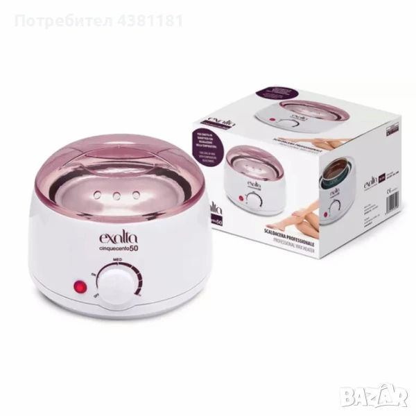 Професионален нагревател за восък Exalta с регулируема температура – 400 мл, снимка 1