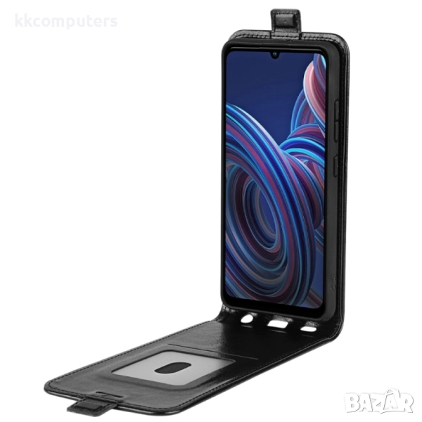 ZTE Blade A72 5G Flip3 Кожен Калъф и Протектор, снимка 1