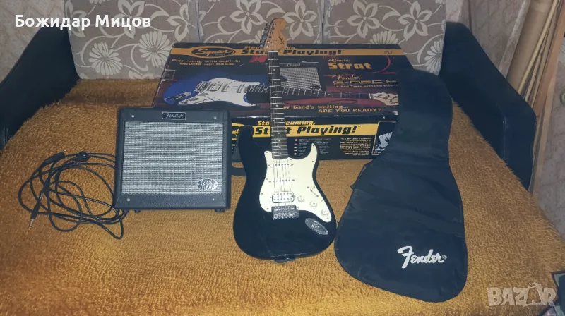 Електрическа китара Fender Squier Strat с усилвател, снимка 1