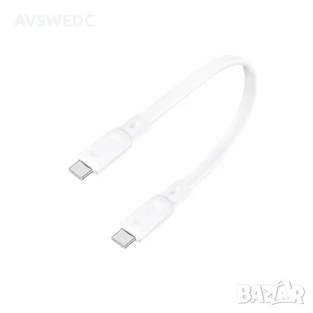 Кабел USB-C-USB-C 60W FONENG 25см бял, снимка 1