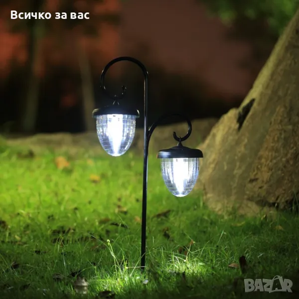 Соларна LED лампа с форма на жълъд, снимка 1