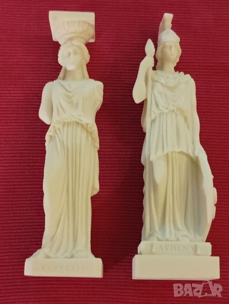 Две древно гръцки статуетки от алабастър, ръчно изработени, Гърция. , снимка 1