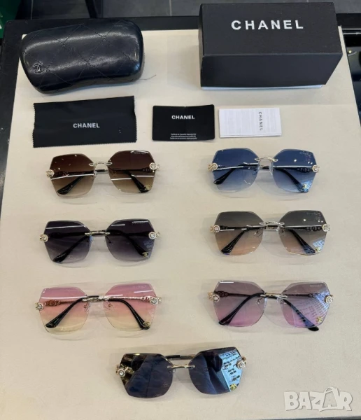 очила с черен обикновен калъф и ув защита fendi chanel , снимка 1